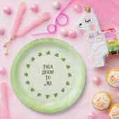 Talk Derby To Me Mint Julep Grün Anpassbar Pappteller (Party)