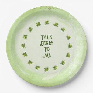Talk Derby To Me Mint Julep Grün Anpassbar Pappteller