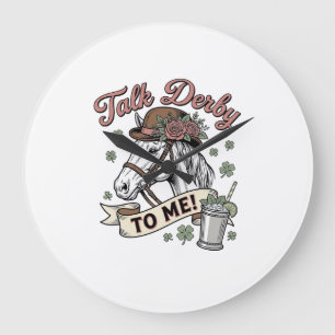 Talk Derby To Me Pferd Mint Julep Vintage Shirt_1 Große Wanduhr