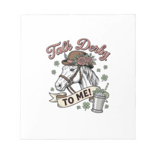 Talk Derby To Me Pferd Mint Julep Vintage Shirt_1 Notizblock