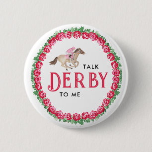 Talk Derby to Me   Pferderennen Derby Brautparty Button