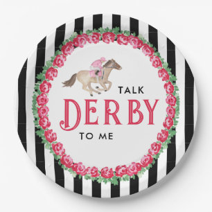 Talk Derby to Me Pferderennen Derby Brautparty Pappteller