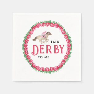 Talk Derby to Me Pferderennen Derby Brautparty Serviette