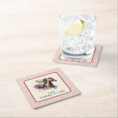 Talk Derby to Me Race Rot Rechteckiger Pappuntersetzer (Vor Ort)