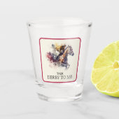 Talk Derby to Me Racehorse Red Schnapsglas (Vorderseite)