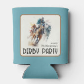 Talk Derby to Me Racehorse Turquoise Dosenkühler (Rückseite)