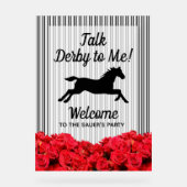 Talk Derby to Me Racehorse Welcome Acrylschild (Vorderseite)