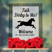 Talk Derby to Me Racehorse Welcome Acrylschild (Neutral)