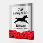 Talk Derby to Me Racehorse Welcome Acrylschild (Winkel)