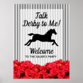 Talk Derby to Me Racehorse Welcome Poster (Vorne)