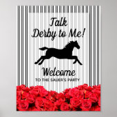 Talk Derby to Me Racehorse Welcome Poster (Vorne)