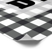 Talk Derby to Me Rote Rose über Gingham Welcome Poster (Ecke)