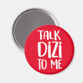 Talk Dizi Bold Red Magnet (Vorderseite/Rückseite)