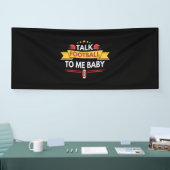 Talk Football To me Baby Funny Fantasy Football Banner (Messe)