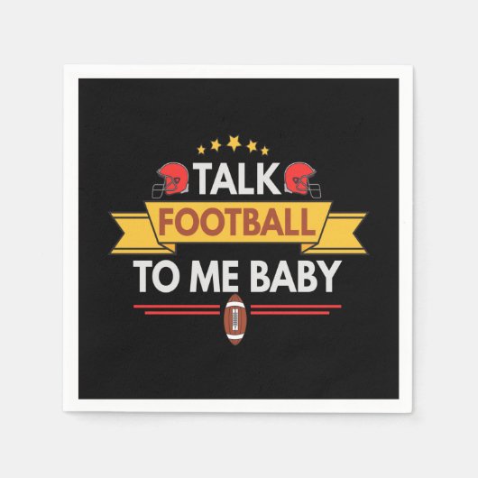 Talk Football To me Baby Funny Fantasy Football Serviette (Vorderseite)