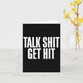 Talk Get Hit Funny Saying Joke  Karte (Gelbe Blume)