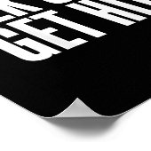 Talk Get Hit Funny Saying Joke  Poster (Ecke)