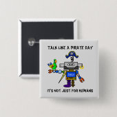 "Talk Like A Pirat Day" Button (Vorne & Hinten)