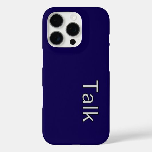TALK Logo DBlue Case-Mate iPhone Hülle (Rückseite)