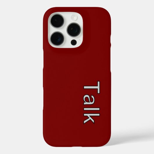 TALK Logo DZ Red Case-Mate iPhone Hülle (Rückseite)