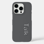 TALK-Logo Grau Case-Mate iPhone Hülle (Rückseite)