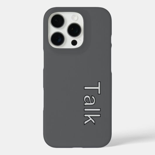 TALK-Logo Grau Case-Mate iPhone Hülle (Rückseite)