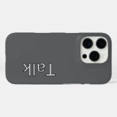 TALK-Logo Grau Case-Mate iPhone Hülle (Rückseite (Horizontal))