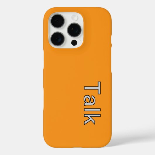 TALK Logo Orange Case-Mate iPhone Hülle (Rückseite)