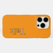 TALK Logo Orange Case-Mate iPhone Hülle (Rückseite (Horizontal))