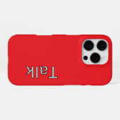 TALK Logo Rot iPhone Hülle (Rückseite (Horizontal))