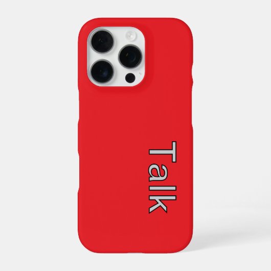 TALK Logo Rot iPhone Hülle (Rückseite)
