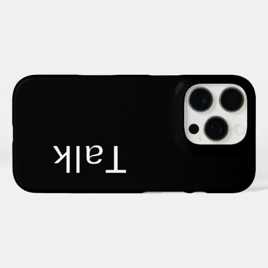 TALK-Logo Schwarz Case-Mate iPhone Hülle (Rückseite (Horizontal))