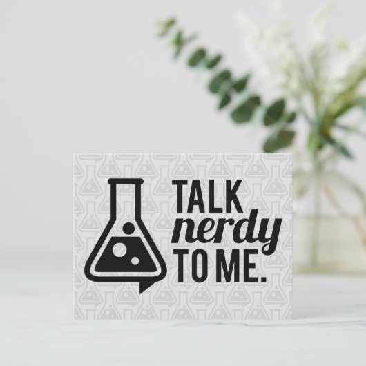 Talk Nerdy Postkarte (Stehend Vorderseite)