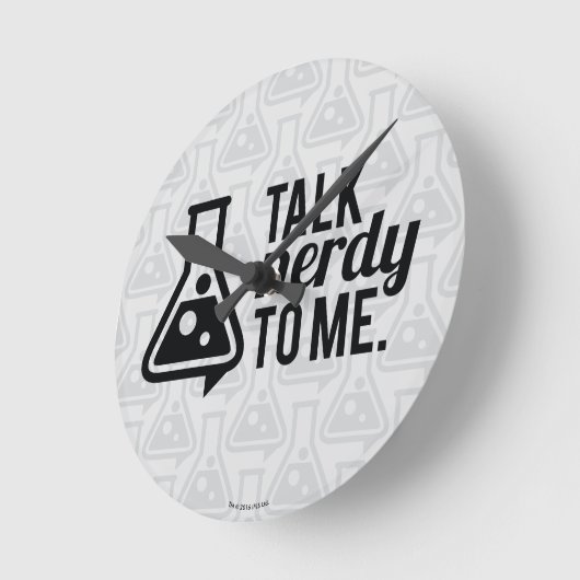 Talk Nerdy Runde Wanduhr (Winkel)