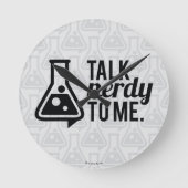 Talk Nerdy Runde Wanduhr (Vorderseite)