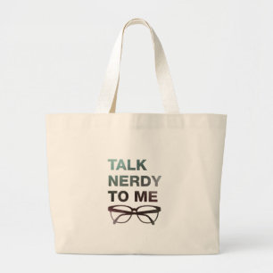 talk nerdy to ich jumbo stoffbeutel