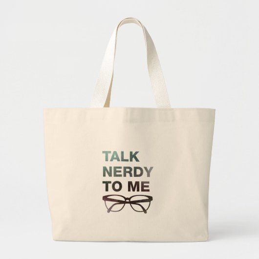 talk nerdy to ich jumbo stoffbeutel (Vorne)