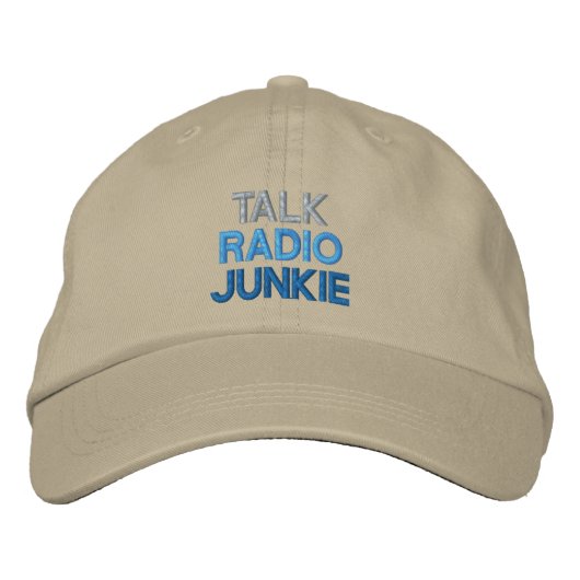 TALK RADIO JUNKIE BESTICKTE BASEBALLKAPPE (Vorderseite)