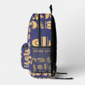 Talk Text Travel Blue Bedruckter Rucksack (Rechts)