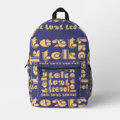 Talk Text Travel Blue Bedruckter Rucksack (Vorderseite)