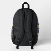 Talk Text Travel Blue Bedruckter Rucksack (Rückseite)