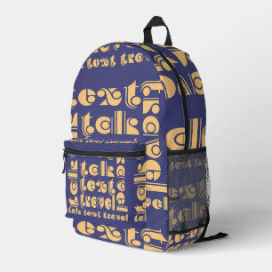Talk Text Travel Blue Bedruckter Rucksack