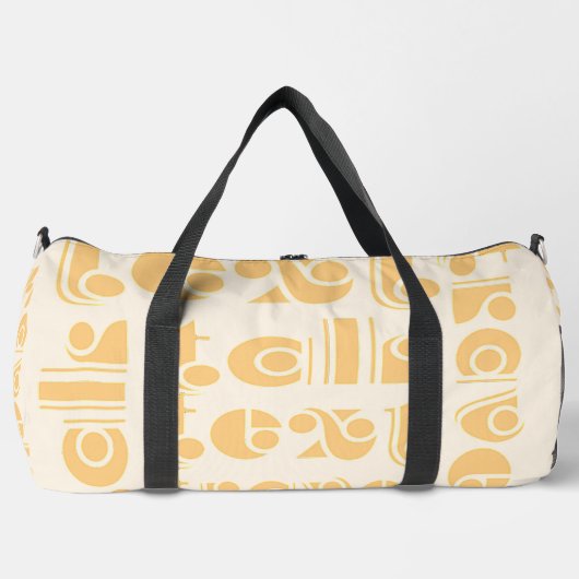 Talk Text Travel Cream Duffle Bag (Vorderseite)