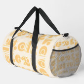 Talk Text Travel Cream Duffle Bag (Rechte Ecke)