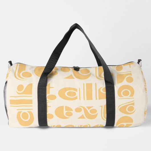 Talk Text Travel Cream Duffle Bag (Rückseite)