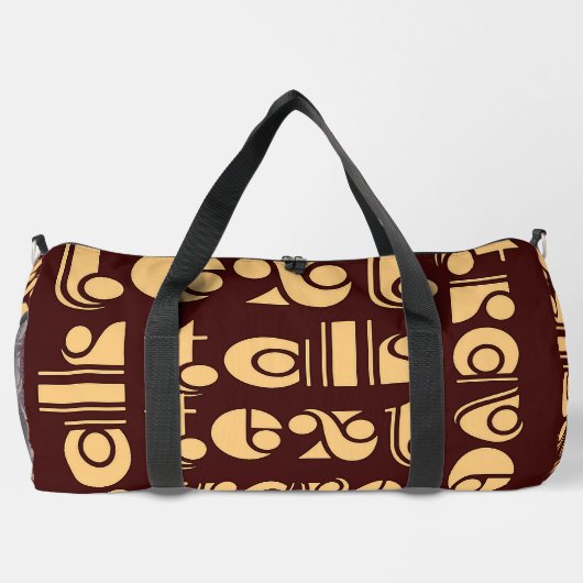 Talk Text Travel Dk Brown Duffle Bag (Rückseite)