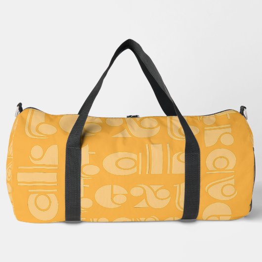 Talk Text Travel Gelb Duffle Bag (Vorderseite)
