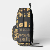 Talk Text Travel Gray Bedruckter Rucksack (Rechts)