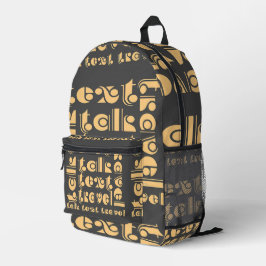 Talk Text Travel Gray Bedruckter Rucksack