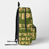 Talk Text Travel Green Bedruckter Rucksack (Links)